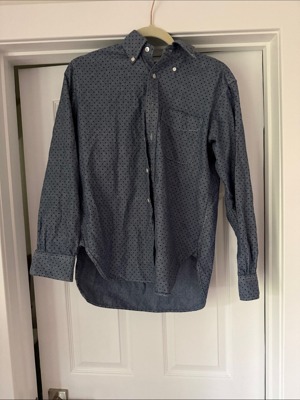 Engineered garments polkadot button-down shirt